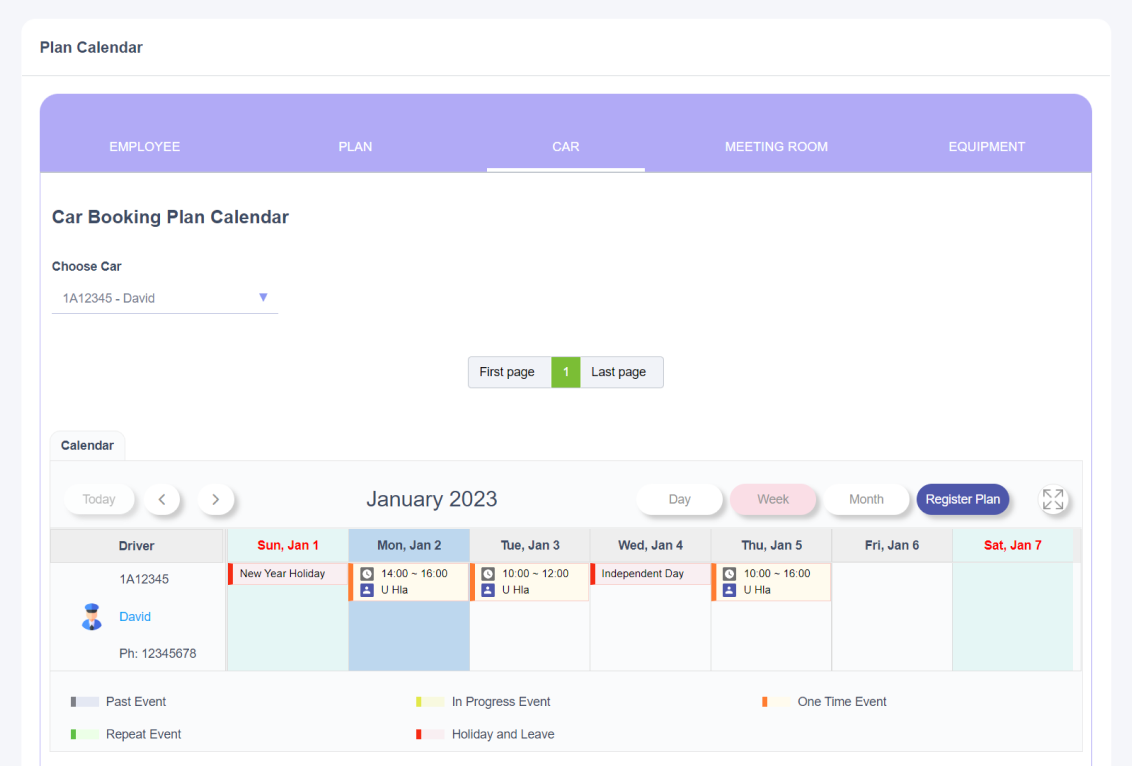 Car Booking System